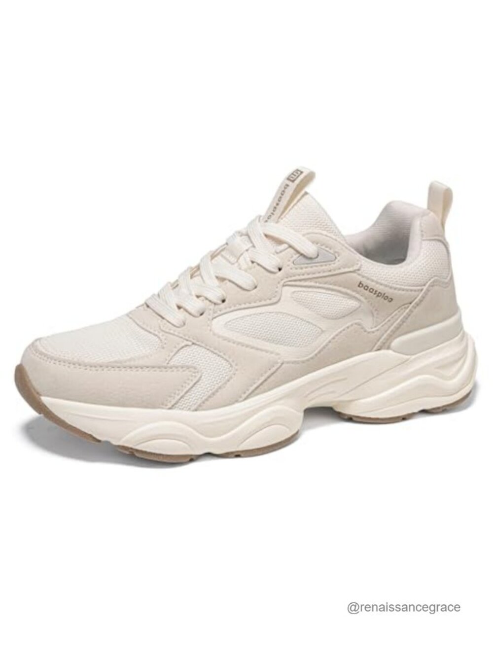 Chunky Platform Fashion Sneakers for Women Breathable Lace-Up Casual Tennis